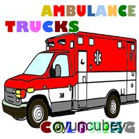 Ambulance Trucks - Coloring Pages