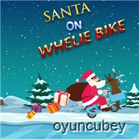 Weihnachtsmann Auf Wheelie-Bike