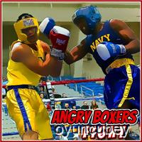 Wütende Boxer Kämpfen