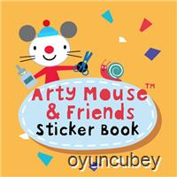 Arty Mouse-Aufkleber-Buch