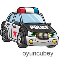 Karikatur Polizei Auto Slide