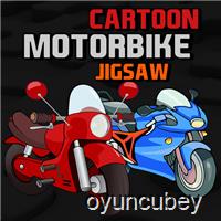 Karikatür Motosiklet Yapboz