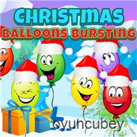 Christmas Balloons Bursting