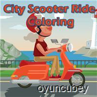 Stadt Scooter Ride Färbung