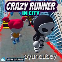 Verrückter Läufer Im Stadt