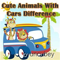 Süß Tiere Mit Autos Unterschied