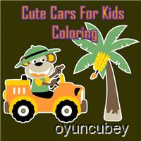 Süß Autos Zum Kinder Färbung