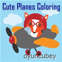 Süß Flugzeuge Färbung