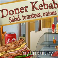 Döner Kebab: Salade, Tomates, Oignons