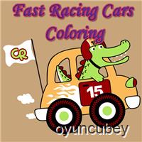 Hızlı Yarış Otomobil Renklendirmesi