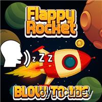 Flappy Cohete Playing Con Blowing Una Mic