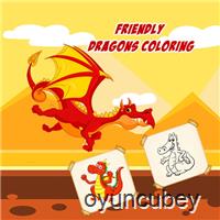 Friendly Dragons Färbung