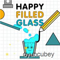 Glücklich Gefüllt Glas