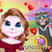 Kitty Çifti Sevimli Sevgililer Günü
