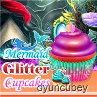 Cupcakes Con Purpurina De Sirena