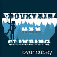 Mountain Man Climbing
