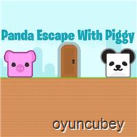 Panda-Flucht Mit Schweinchen