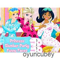 Lustige Gesichter Prinzessin-Slumber Party