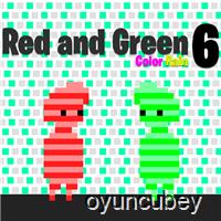 Rojo Y Verde 6 Color Lluvia