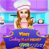 Vincy Cocinando Pastel De Terciopelo Rojo