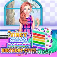 Vincy, Das Regenbogen-Geburtstags-Kuchen Kocht