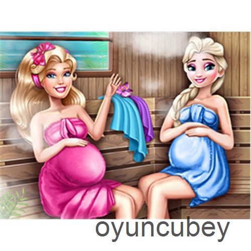 Cute Mommies Pregnant Sauna